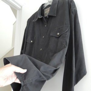 Ladies Shirt Size L Black Cotton Relaxed Style Limited EXPRESS Shirt EUC